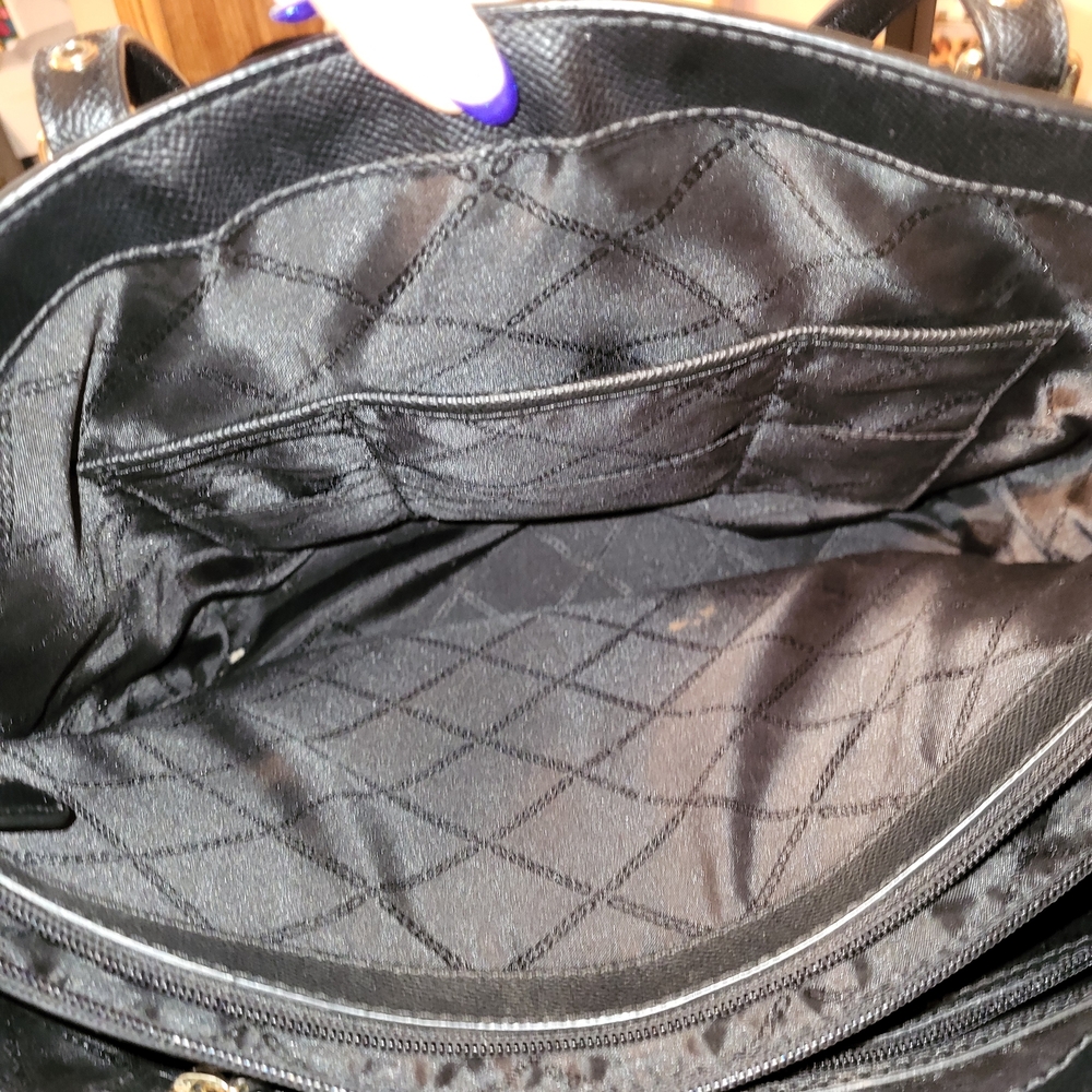 Michael Kors Black Leather Tote Bag - Picture 9 of 10